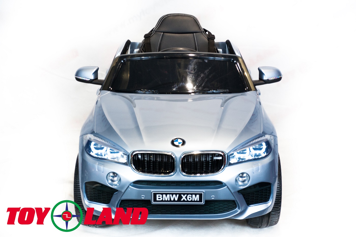 Электромобиль ToyLand BMW X6 mini серебряного цвета  